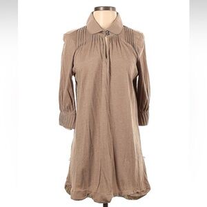 Cream Puff Sleeve Tie Neck Blouse